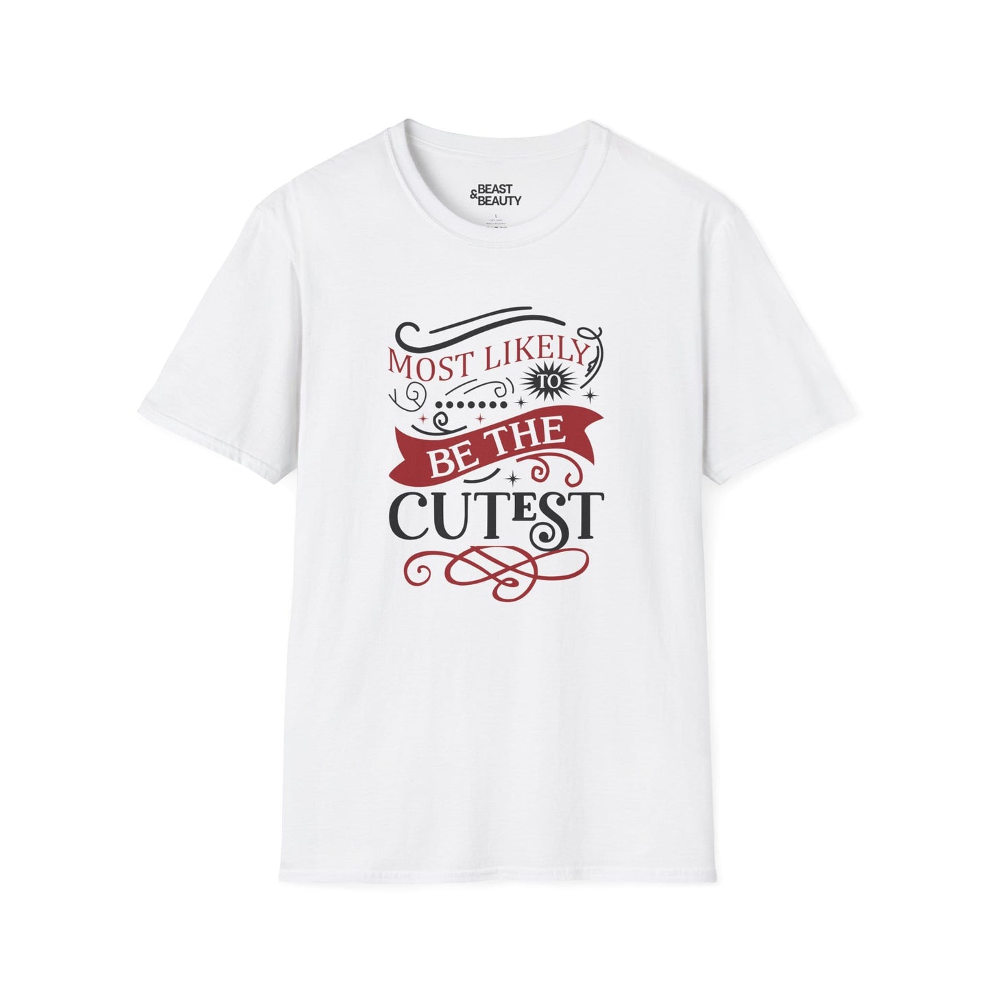 most likely to be the cutest christmas t-shirt white t-shirt Christmas gift idea