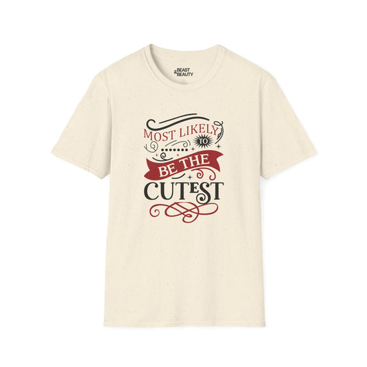 most likely to be the cutest christmas t-shirt natural t-shirt Christmas gift idea