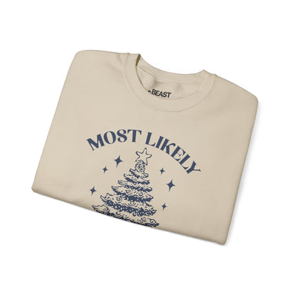 most likely to decorate everything christmas sweatshirt sweatshirt Christmas gift idea image 4