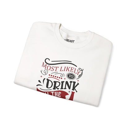 most likely to drink all the beer christmas sweatshirt sweatshirt Christmas gift idea image 4