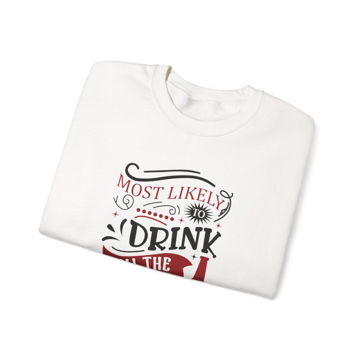 light pink sweatshirt close-up showing beer lover christmas print detail
