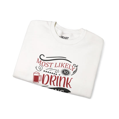 most likely to drink santa s beer christmas sweatshirt sweatshirt Christmas gift idea image 4