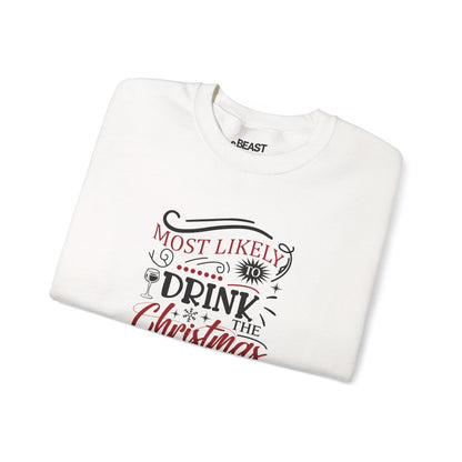 most likely to drink the christmas spirit sweatshirt sweatshirt Christmas gift idea image 4