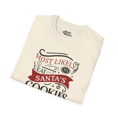 most likely to eat santa s cookies christmas t-shirt t-shirt Christmas gift idea image 6