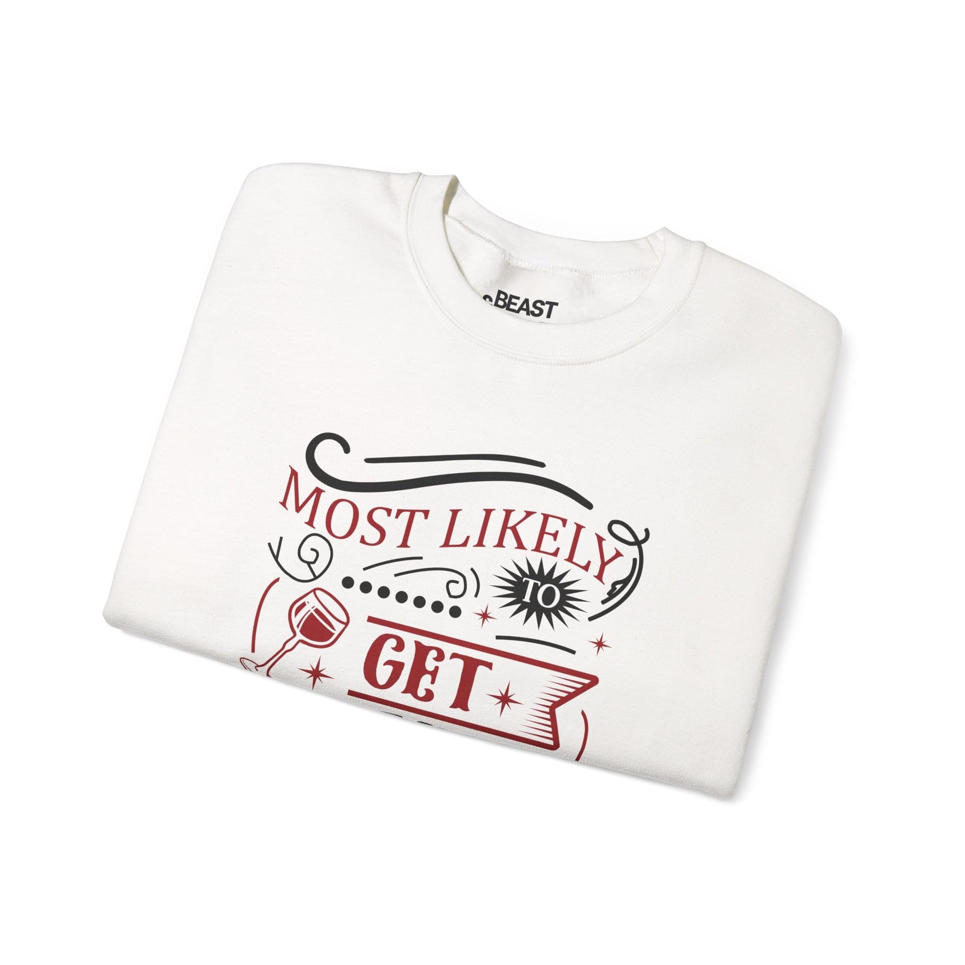 most likely to get drunk christmas sweatshirt sweatshirt Christmas gift idea image 4
