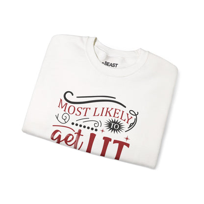 most likely to get lit christmas sweatshirt sweatshirt Christmas gift idea image 4