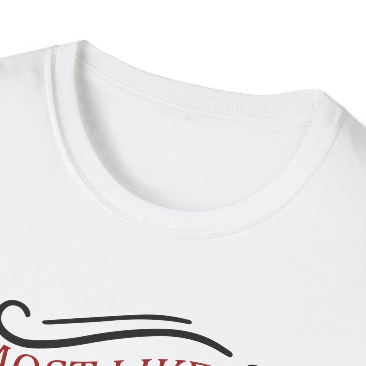 white t-shirt most likely to sing christmas songs worn lifestyle shot