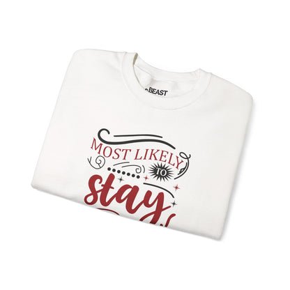 most likely to stay home christmas sweatshirt sweatshirt Christmas gift idea image 4