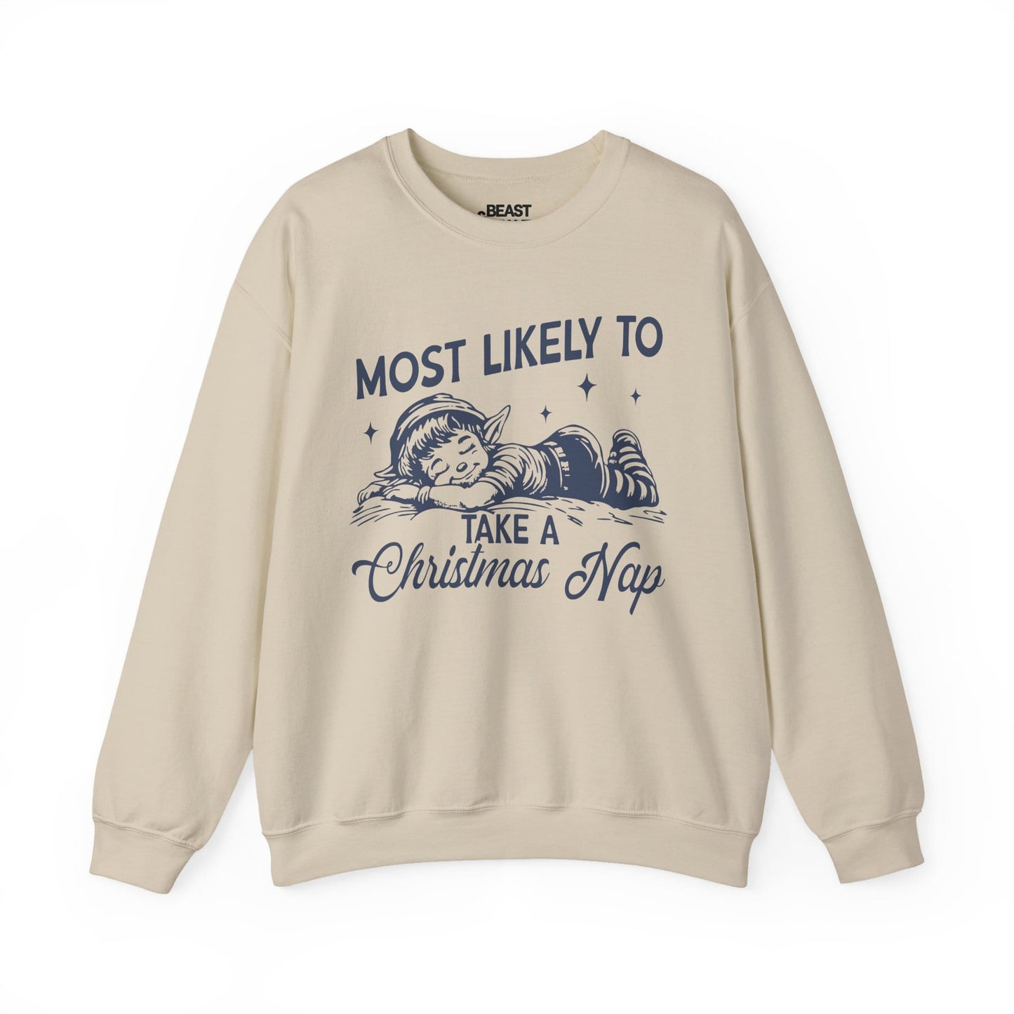 most likely to take a christmas nap sweatshirt sand sweatshirt Christmas gift idea