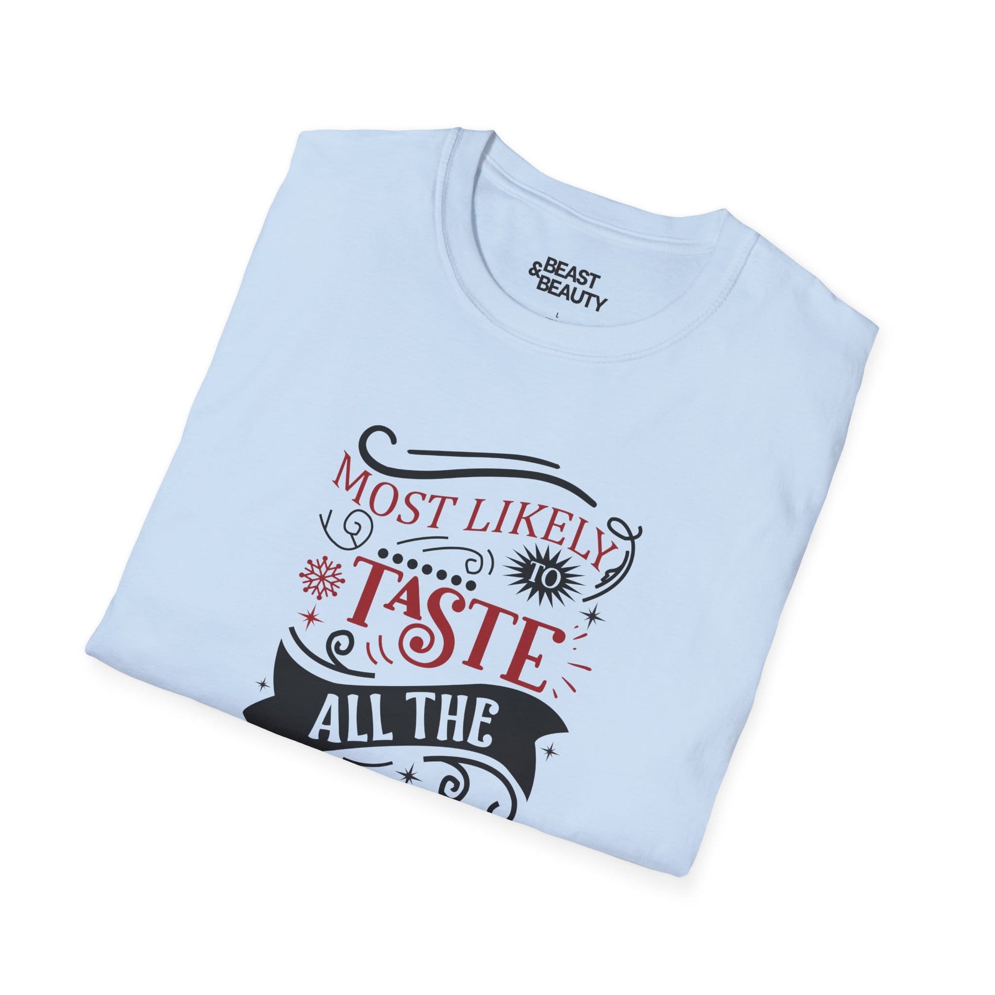 most likely to taste all the wine & food christmas t-shirt t-shirt Christmas gift idea image 6