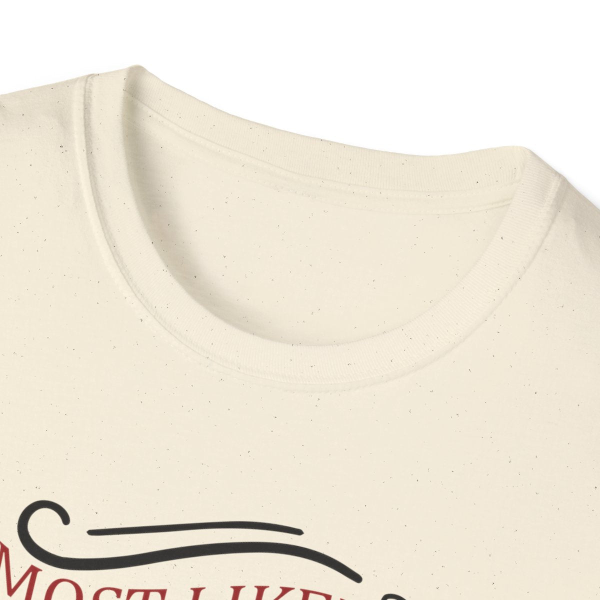 close-up of trade sister for presents bold print on soft cotton tee