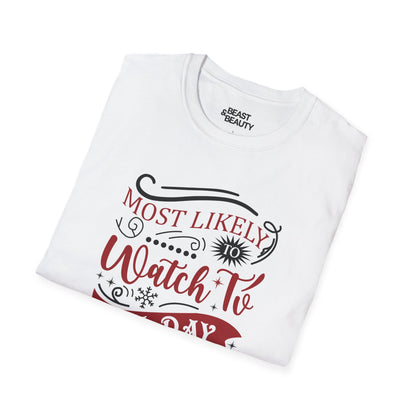 most likely to watch tv all day t-shirt t-shirt Christmas gift idea image 6