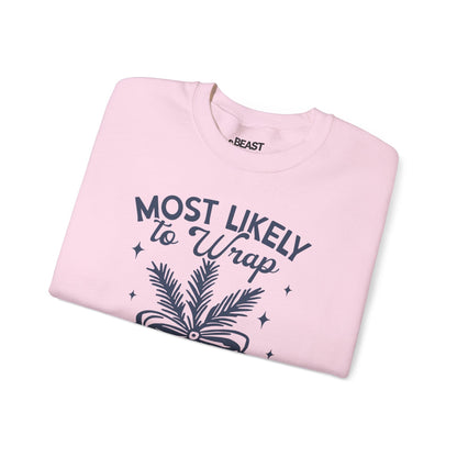 most likely to wrap all the presents christmas sweatshirt sweatshirt Christmas gift idea image 4