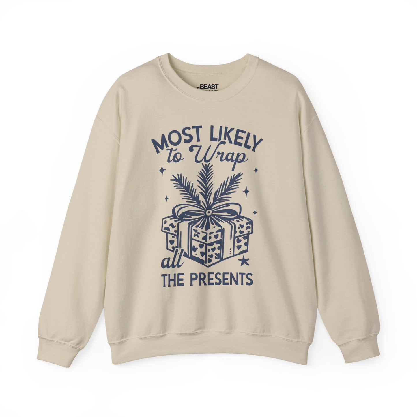 most likely to wrap all the presents christmas sweatshirt sand sweatshirt Christmas gift idea