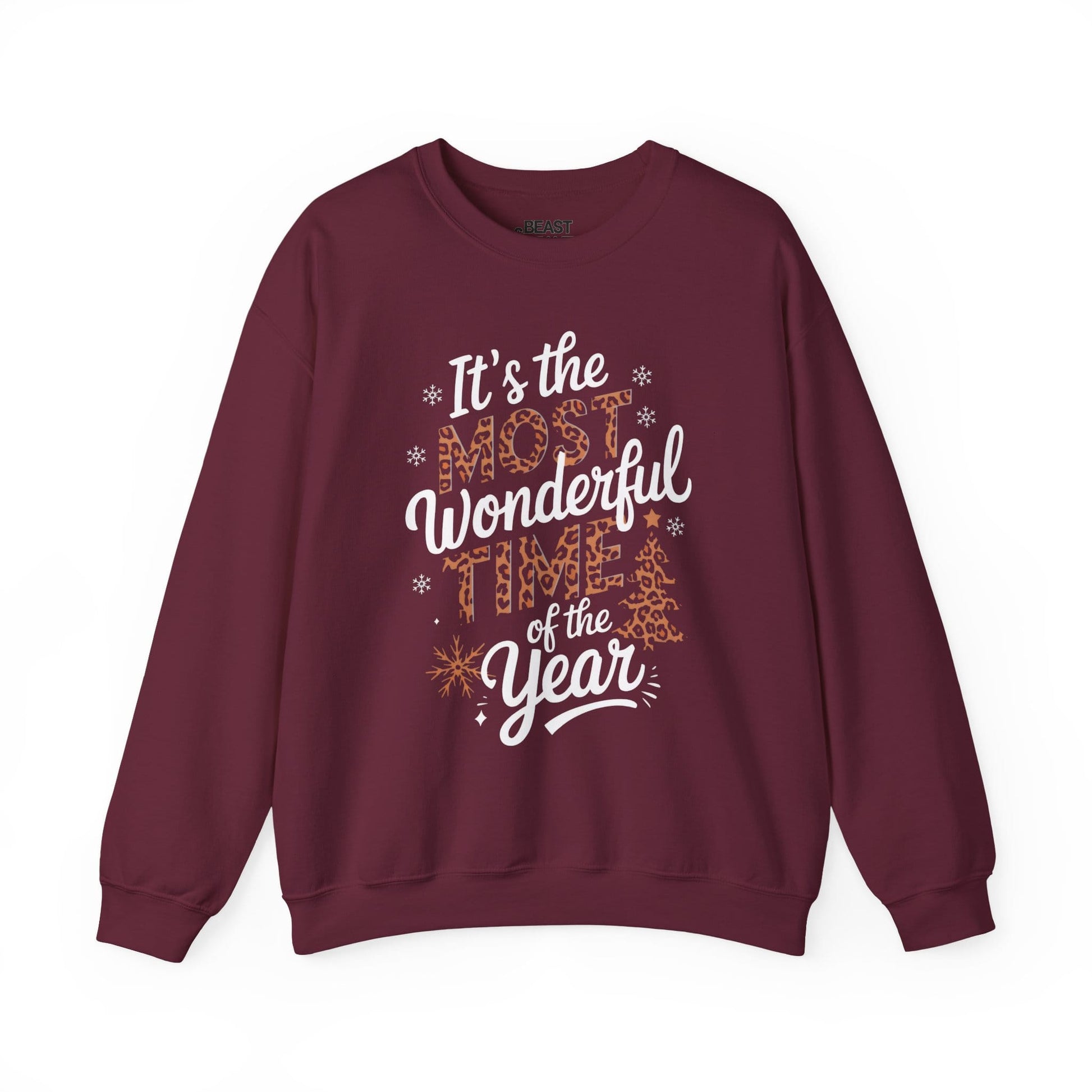 most wonderful time of the year christmas sweatshirt maroon sweatshirt Christmas gift idea