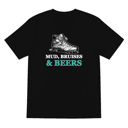 Mud Bruises And Beers Funny Rugby T-Shirt & Sweatshirt T-Shirt in Black