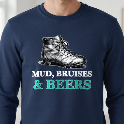 Mud Bruises And Beers Funny Rugby T-Shirt & Sweatshirt in another colour