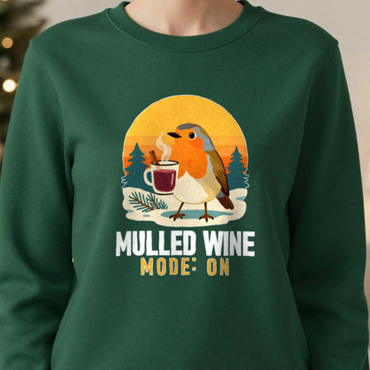 Mulled Wine Mode Funny Christmas Jumper & T-Shirt close-up