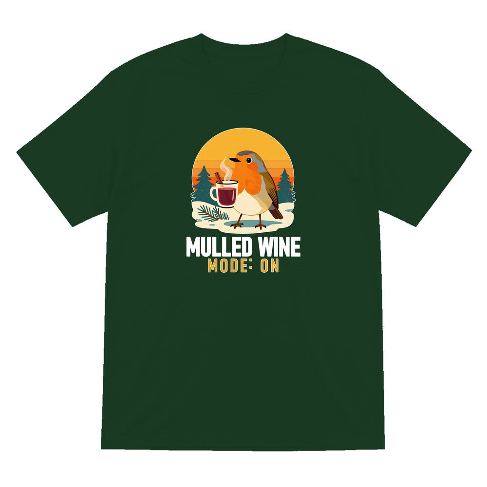Mulled Wine Mode Funny Christmas Jumper & T-Shirt T-Shirt in Forest Green
