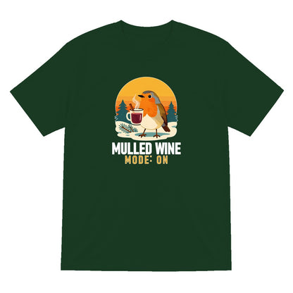 Mulled Wine Mode Funny Christmas Jumper & T-Shirt T-Shirt in Forest Green