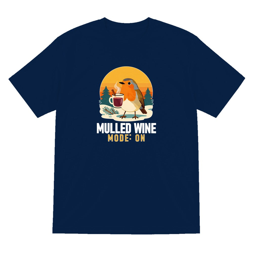 Mulled Wine Mode Funny Christmas Jumper & T-Shirt T-Shirt in Navy