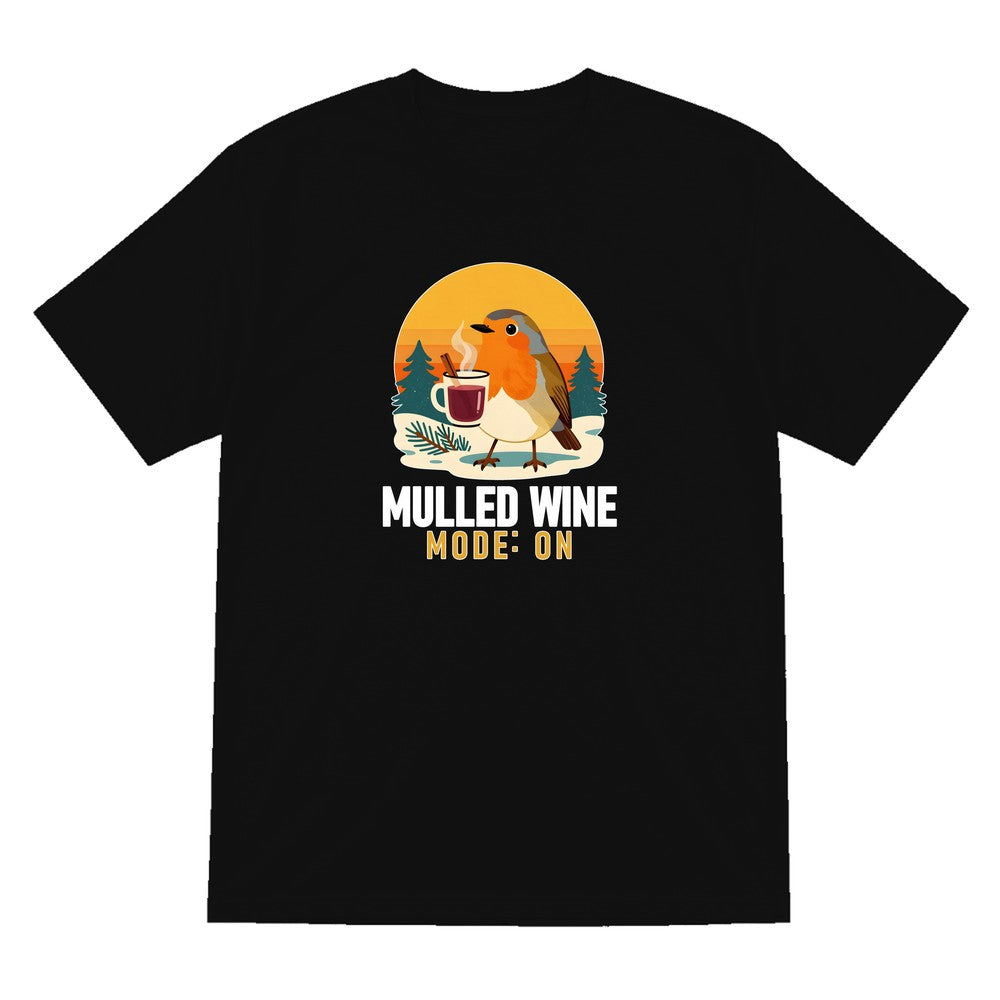 Mulled Wine Mode Funny Christmas Jumper & T-Shirt T-Shirt in Black