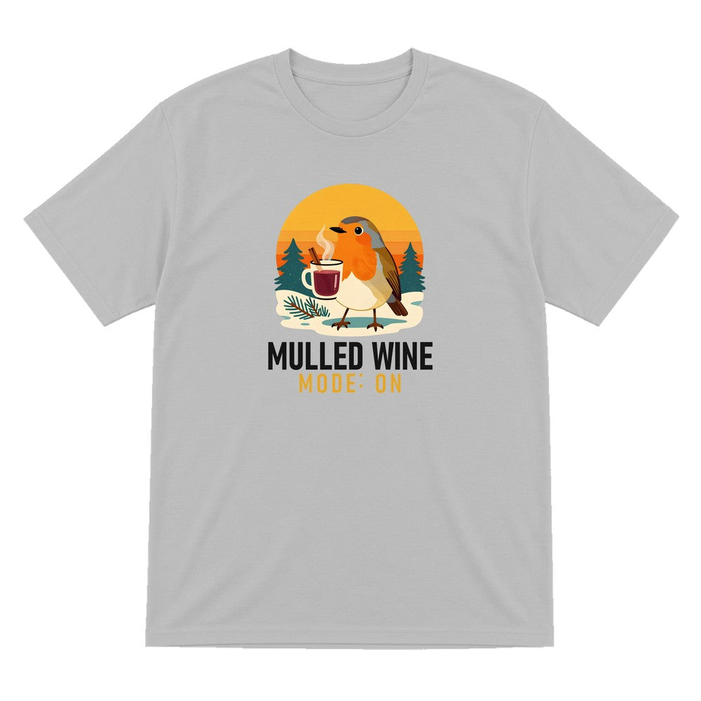 Mulled Wine Mode Funny Christmas Jumper & T-Shirt T-Shirt in Sport Grey