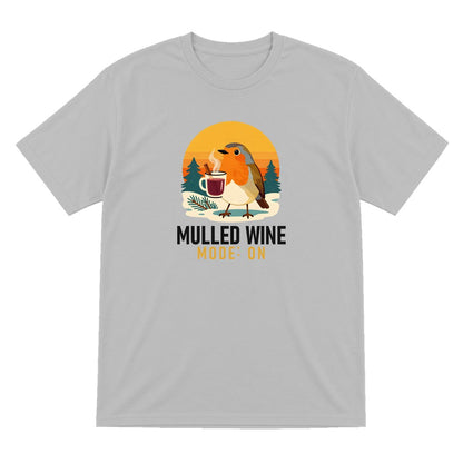 Mulled Wine Mode Funny Christmas Jumper & T-Shirt T-Shirt in Sport Grey