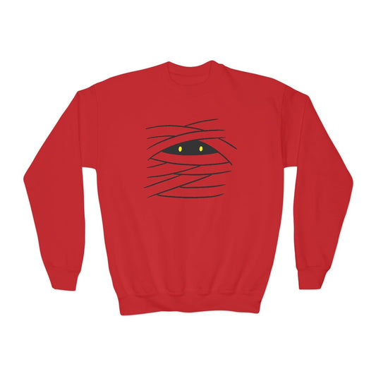Mummy Eyes Kids Halloween Sweatshirt - funny t-shirt by Cheeky Business