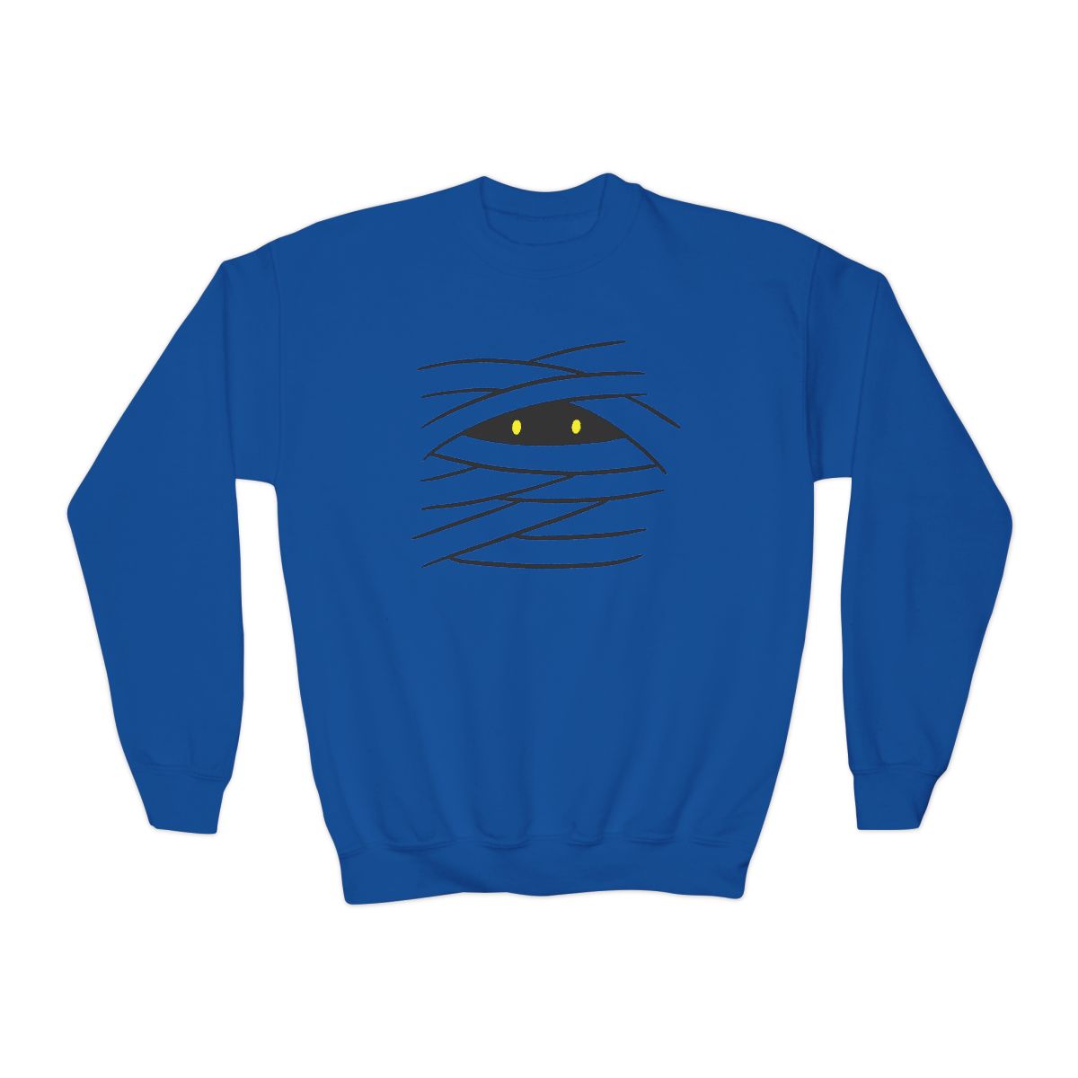 safety pink sweatshirt with mummy eyes design for kids halloween