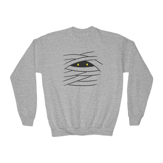 Mummy Eyes Kids Halloween Sweatshirt - funny t-shirt by Cheeky Business