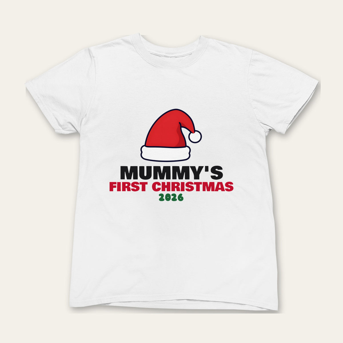 Mummy's First Christmas & Baby's First Christmas matching set grown-up t-shirt