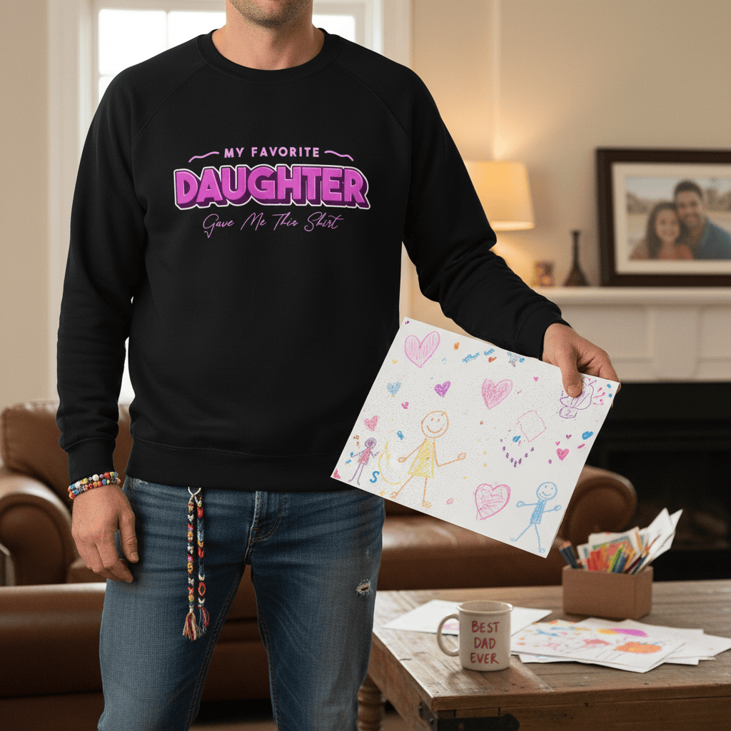 My Favorite Daughter Gave Me This Shirt Sweatshirt sweatshirt product image 5 from Beast and Beauty