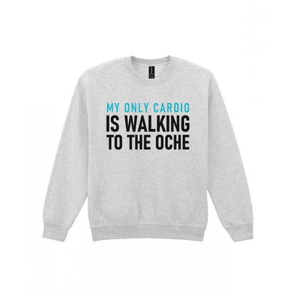 My Only Cardio Is Walking To The Oche Funny Darts T-Shirt & Sweatshirt Sweatshirt in Sport Grey