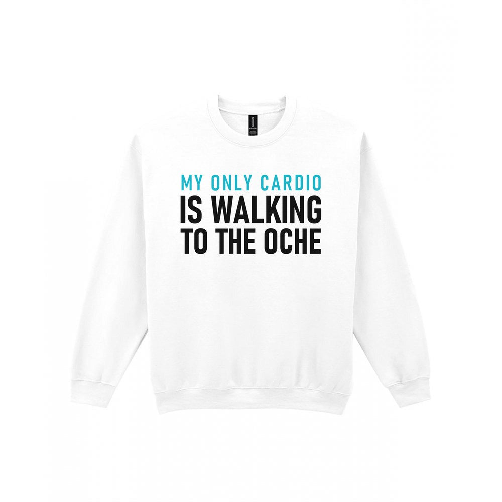 My Only Cardio Is Walking To The Oche Funny Darts T-Shirt & Sweatshirt Sweatshirt in White