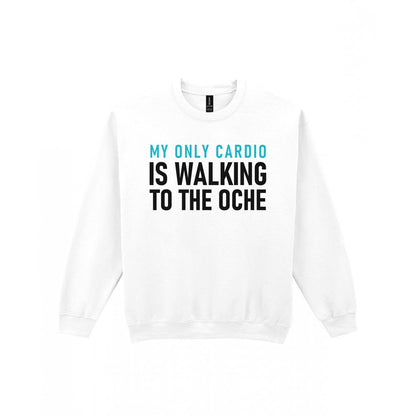My Only Cardio Is Walking To The Oche Funny Darts T-Shirt & Sweatshirt Sweatshirt in White