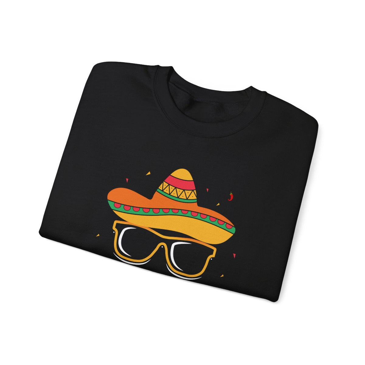 light gray sweatshirt showing nacho average step dad design detail
