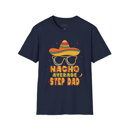 nacho average step dad t-shirt navy t-shirt Father's Day gift idea