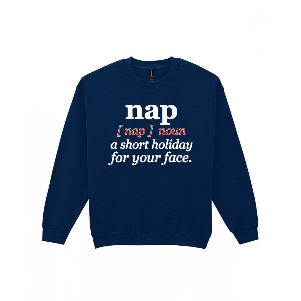 Nap Definition Funny T-Shirt & Sweatshirt Sweatshirt in Navy