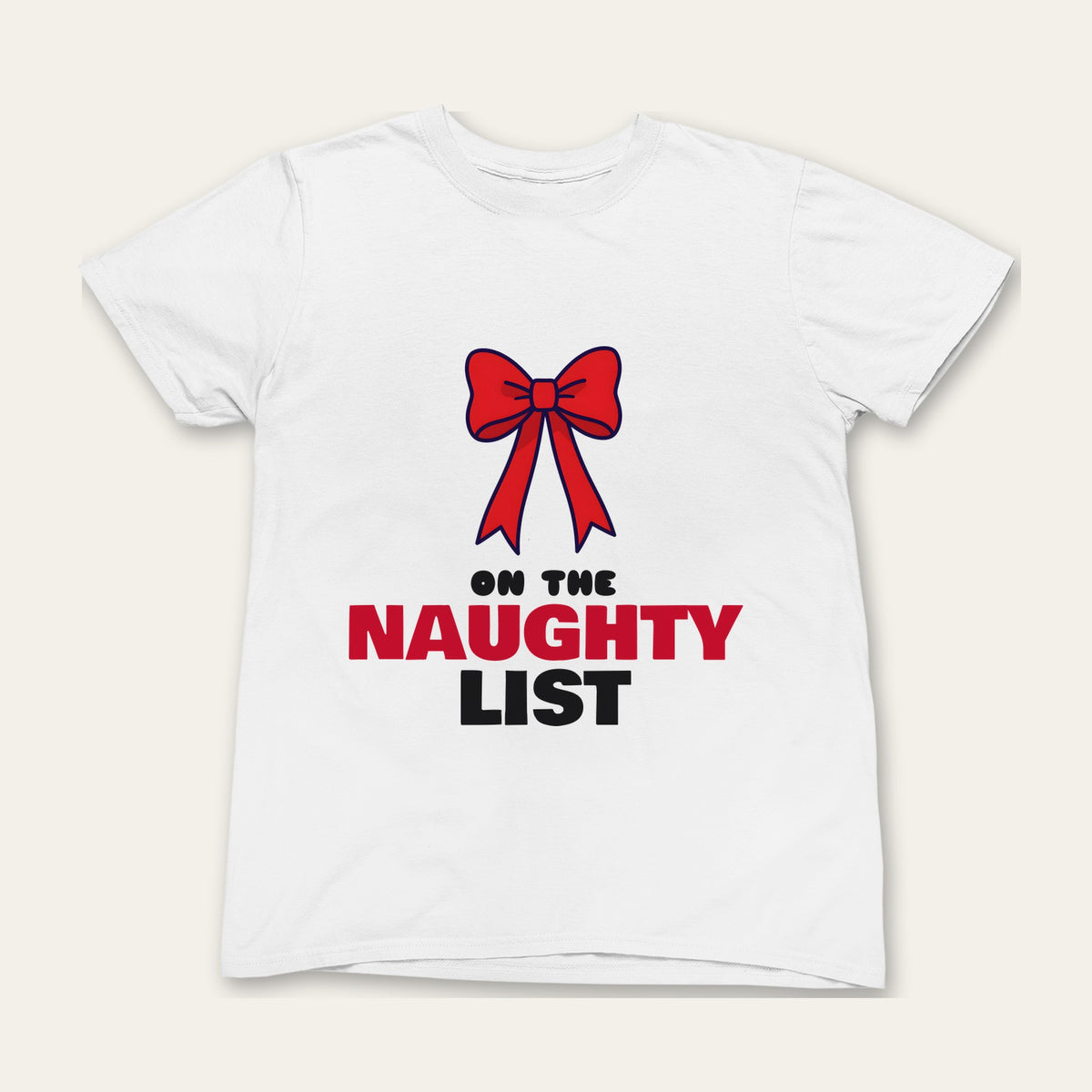 Naughty List & Nice List Christmas matching set grown-up t-shirt