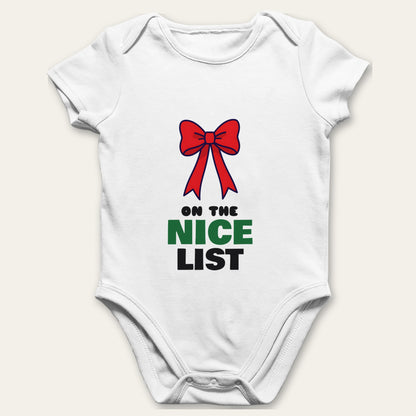 Naughty List & Nice List Christmas matching set baby grow