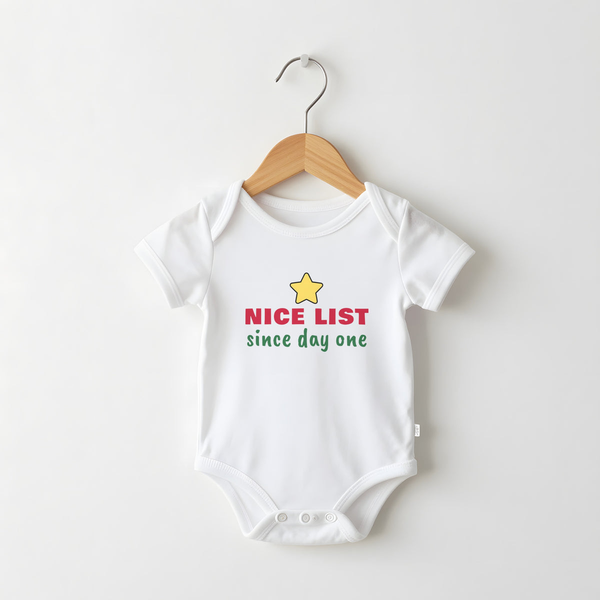 Nice List Since Day One funny baby grow