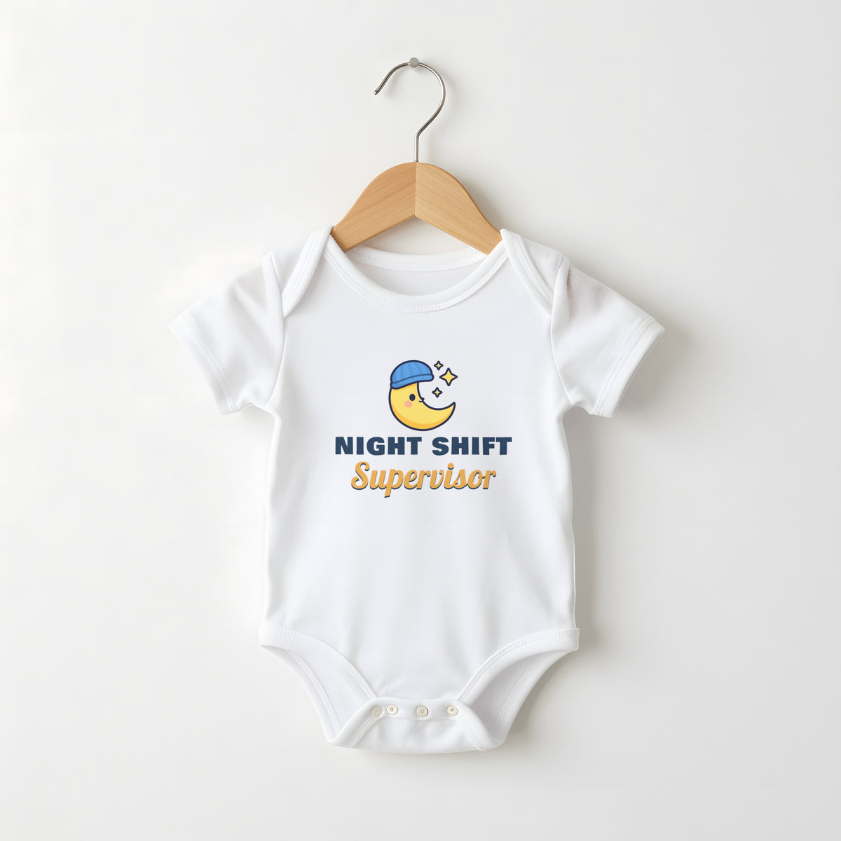 Night Shift Supervisor funny baby grow