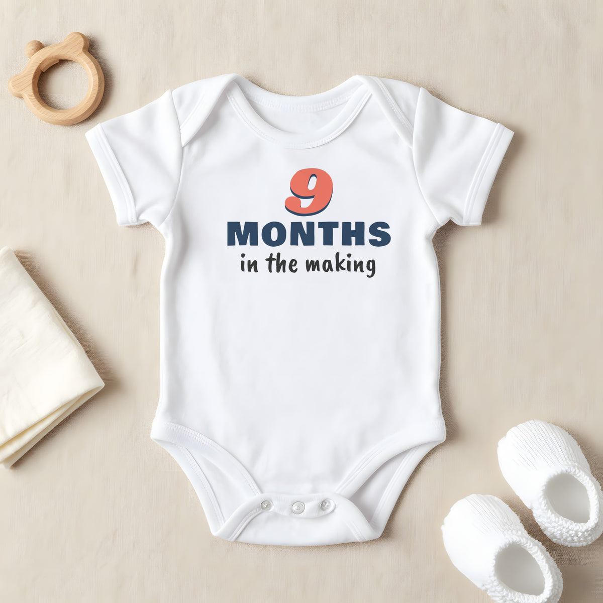 9 Months In The Making baby grow laid flat