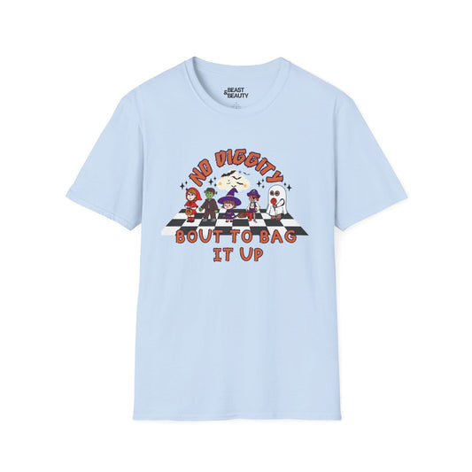 no diggity bout to bag it up halloween t-shirt t-shirt alternate colour product image
