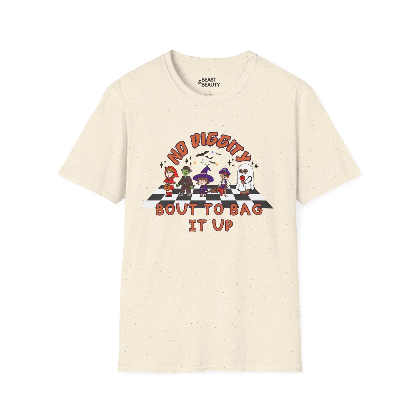 no diggity bout to bag it up halloween t-shirt t-shirt front product image