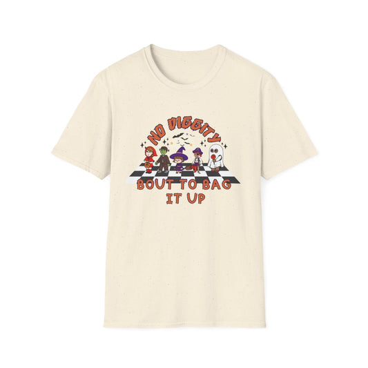 No Diggity Bout To Bag It Up Halloween T-Shirt - funny t-shirt by Cheeky Business