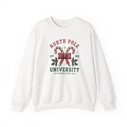 North Pole University Christmas Sweatshirt - funny sweatshirt by Cheeky Business