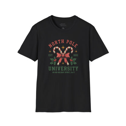 north pole university christmas t-shirt black t-shirt Christmas gift idea