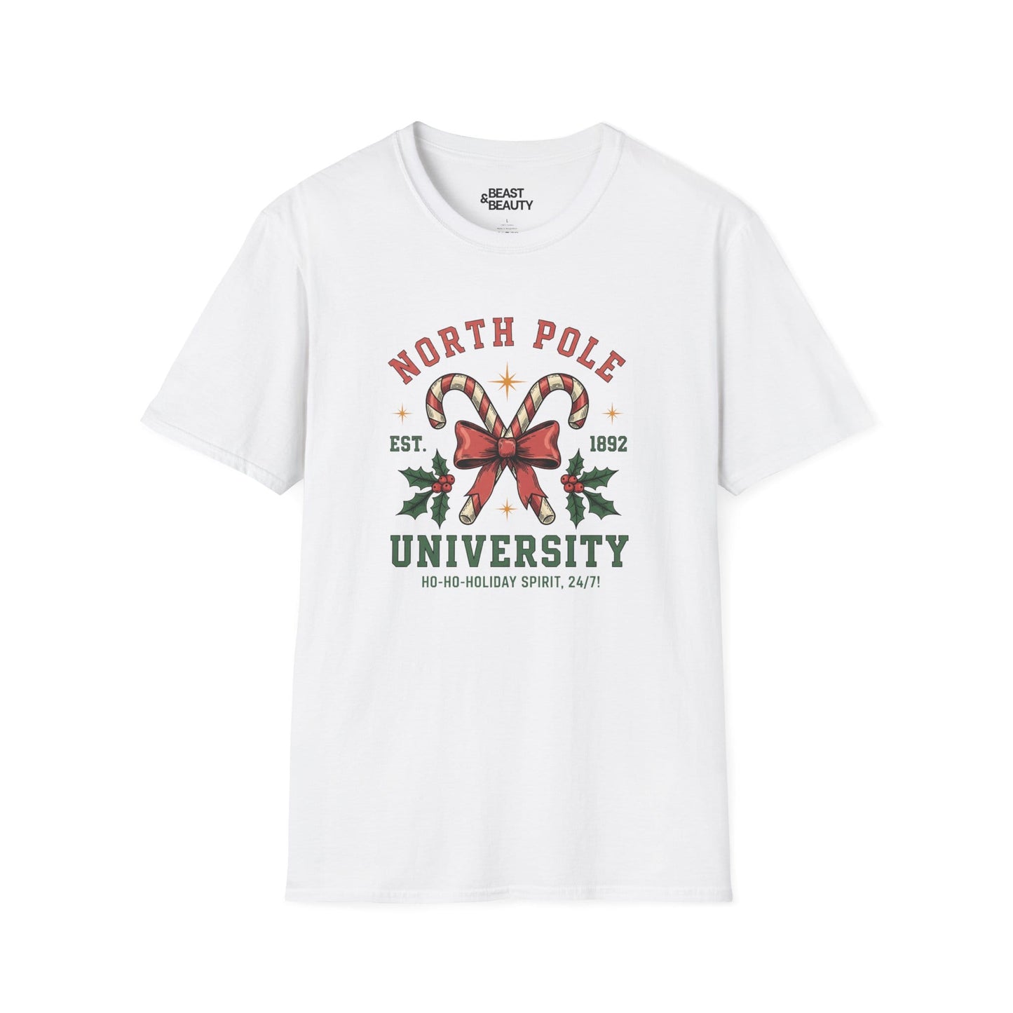 north pole university christmas t-shirt white t-shirt Christmas gift idea